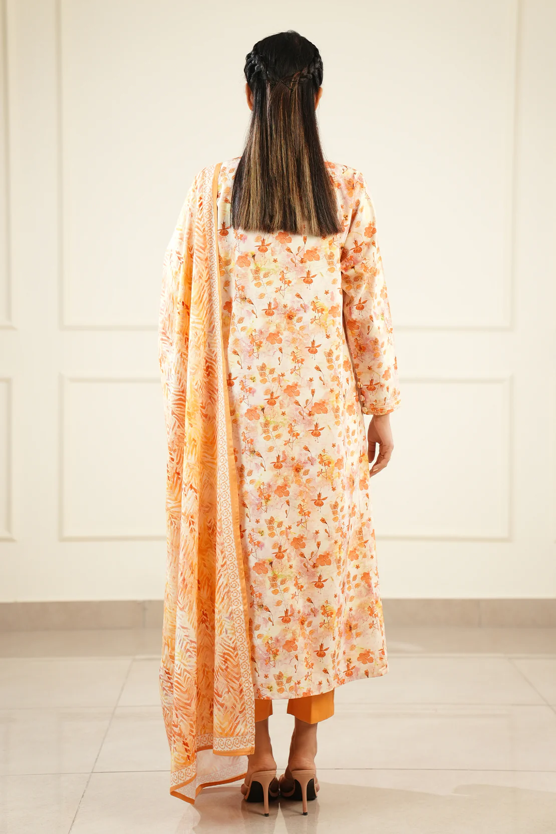 Printed Soft Touch Cotton Stitched 3 Piece - Image 5