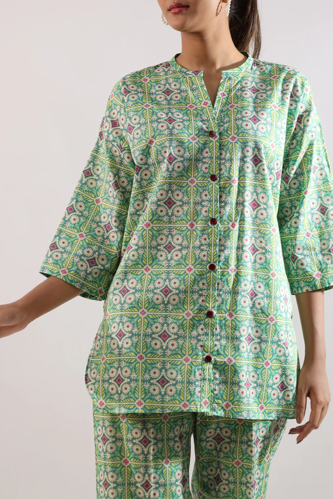 Printed Soft Touch Cotton Stitched Shirt - Image 3