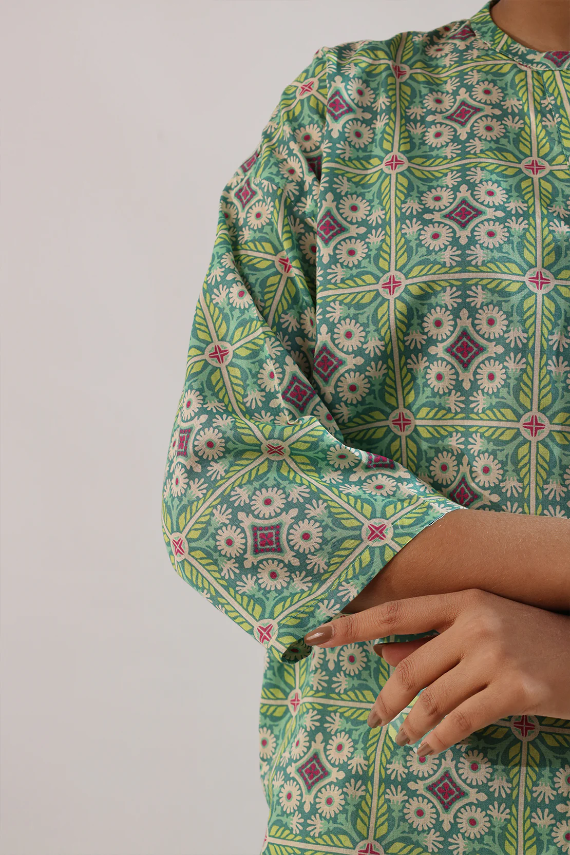 Printed Soft Touch Cotton Stitched Shirt - Image 6