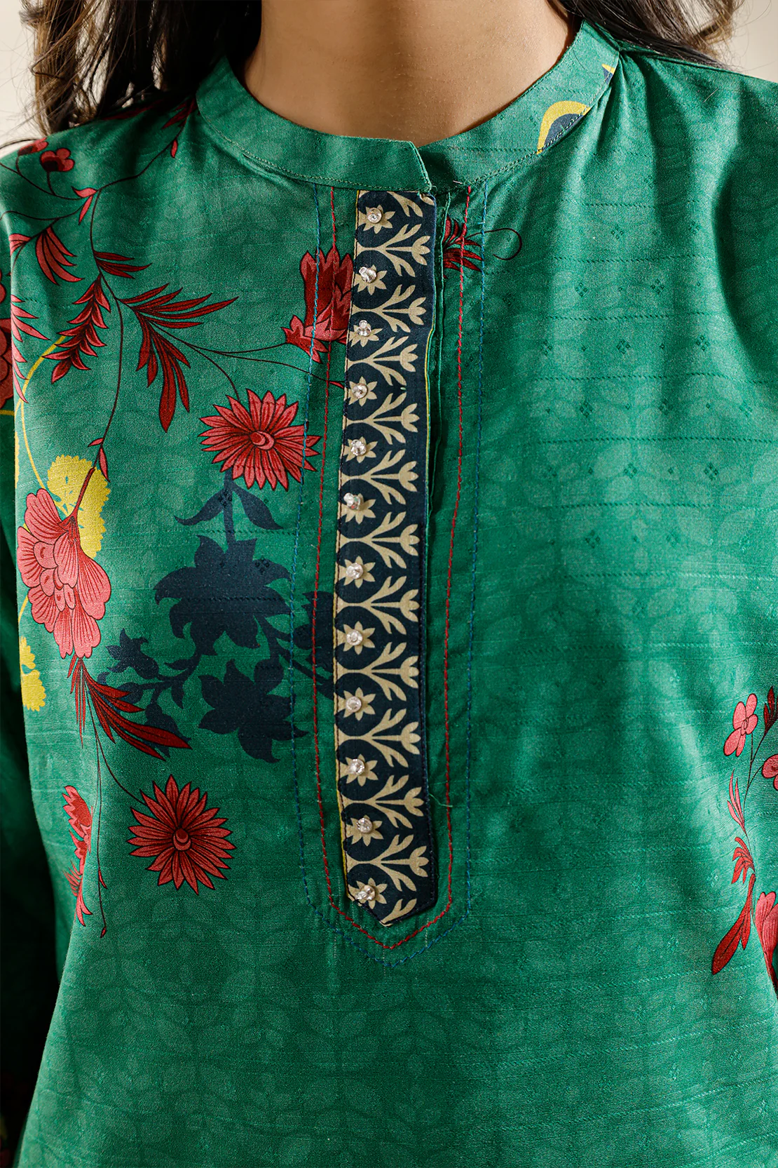 Printed Soft Touch Cotton Stitched Shirt - Image 5