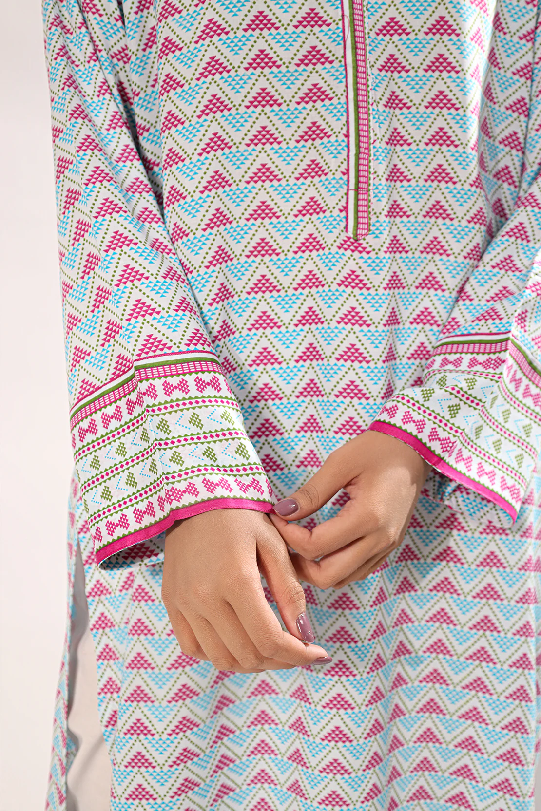 Printed Soft Touch Cotton Stitched Shirt - Image 8