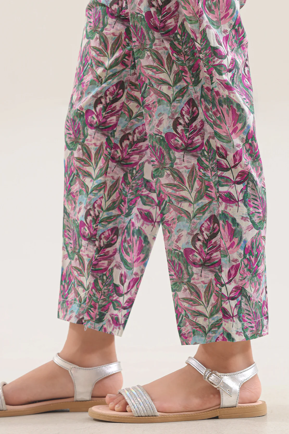 Printed Strip Lawn Pant For Kids - Image 2