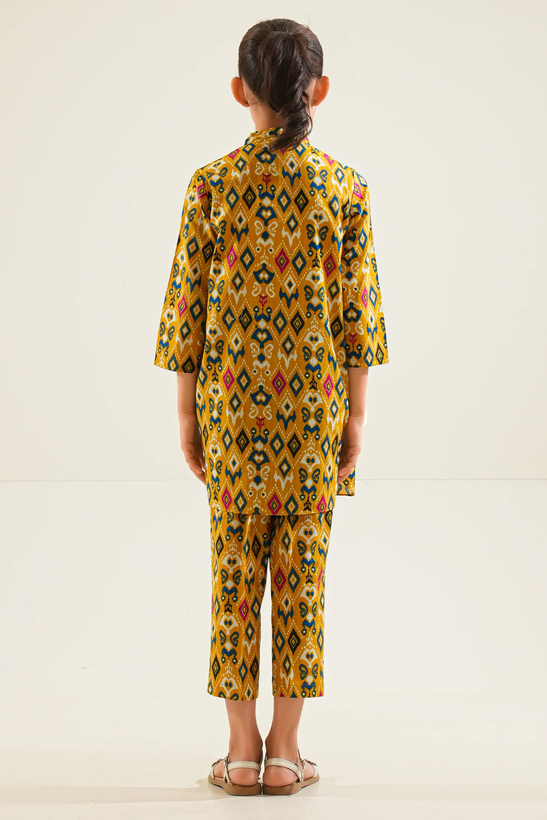 Printed Strip Lawn Stitched 2 Piece (Shirt/Trouser) For Kids - Image 2