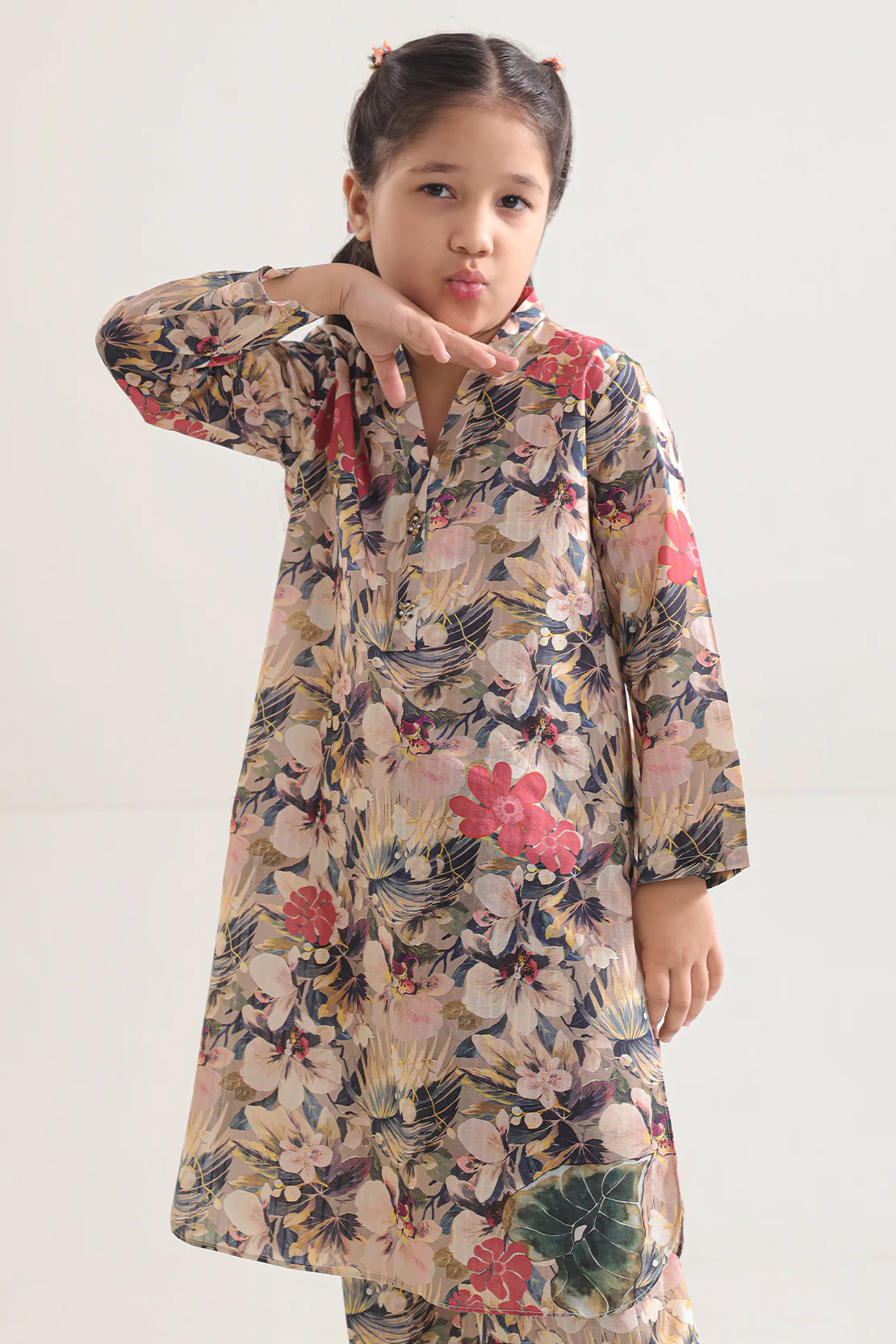 Printed Strip Lawn Stitched 2 Piece (Shirt/Trouser) For Kids - Image 3