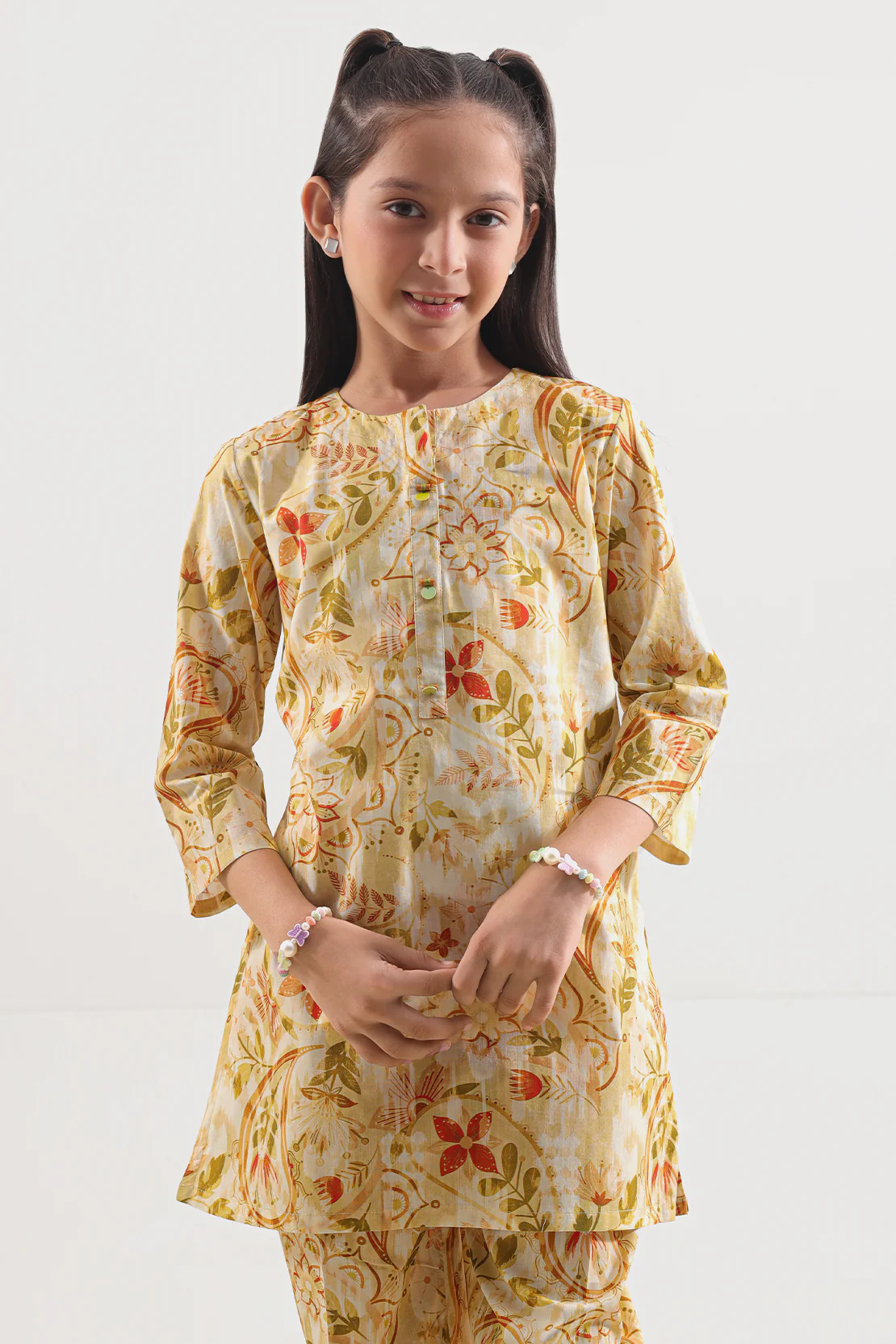 Printed Strip Lawn Stitched 2 Piece (Shirt/Trouser) For Kids - Image 3