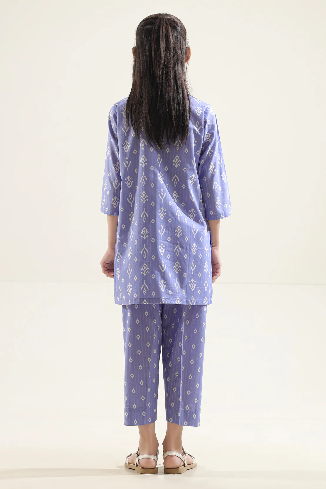 Printed Strip Lawn Stitched 2 Piece (Shirt/Trouser) For Kids - Image 2