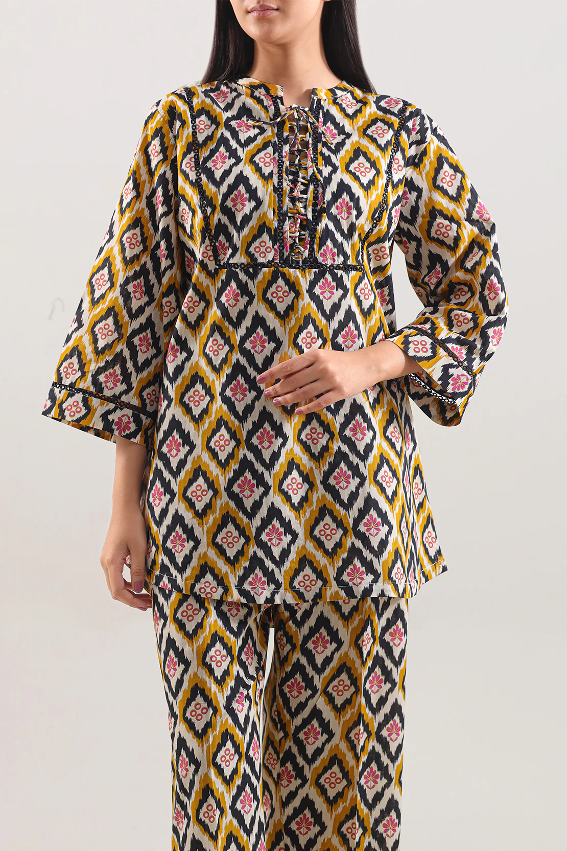 Printed Strip Lawn Stitched 2 Piece (Shirt/Trouser) - Image 2