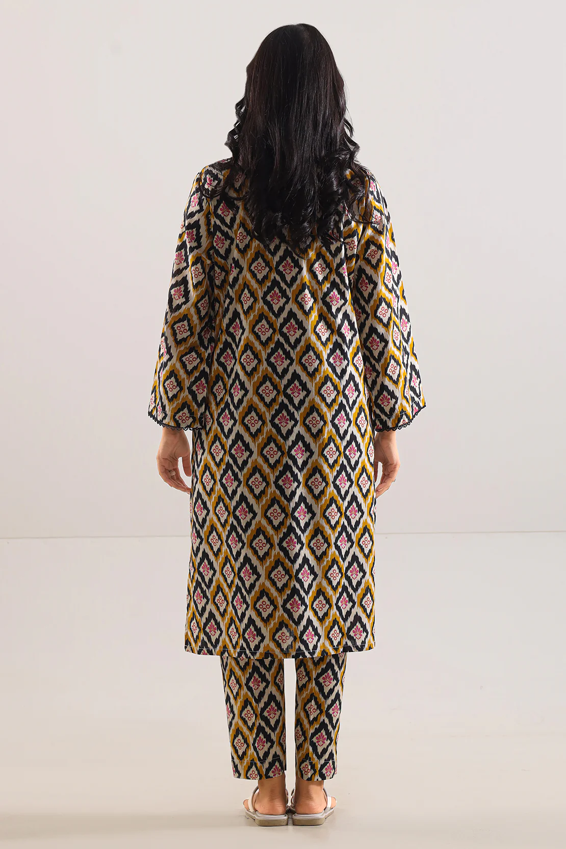 Printed Strip Lawn Stitched 2 Piece (Shirt/Trouser) - Image 2