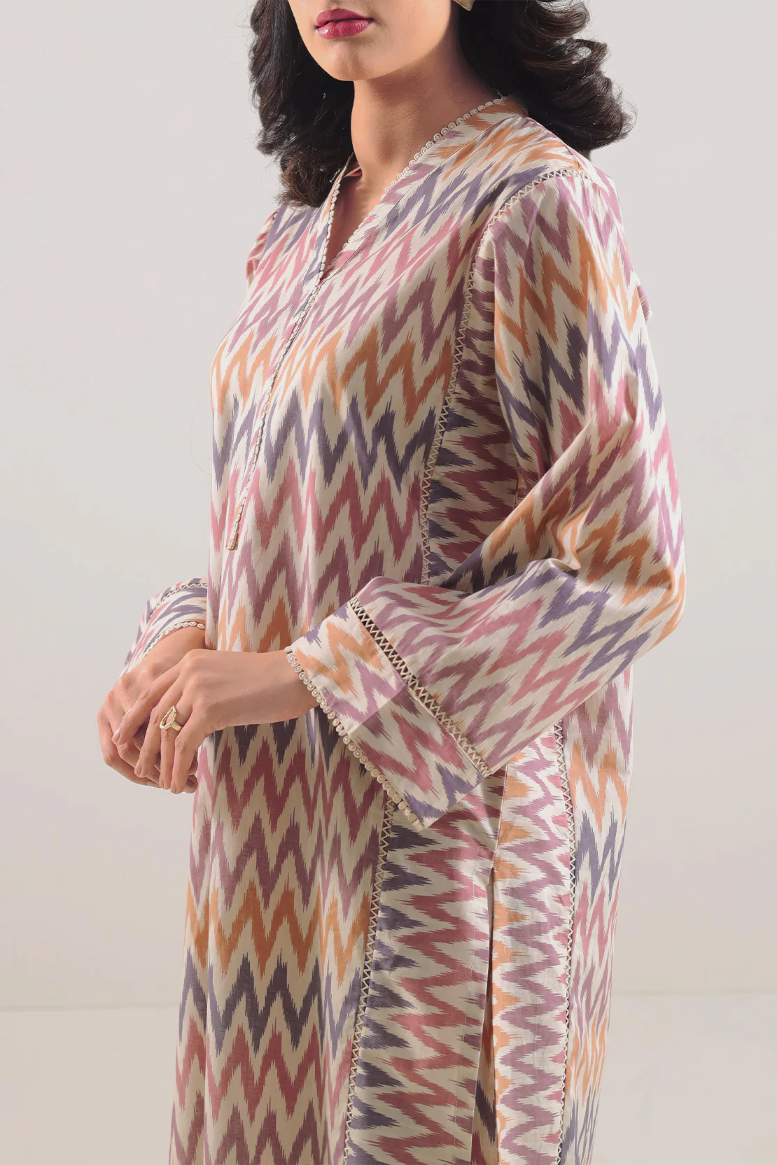 Printed Strip Lawn Stitched 2 Piece (Shirt/Trouser) - Image 4