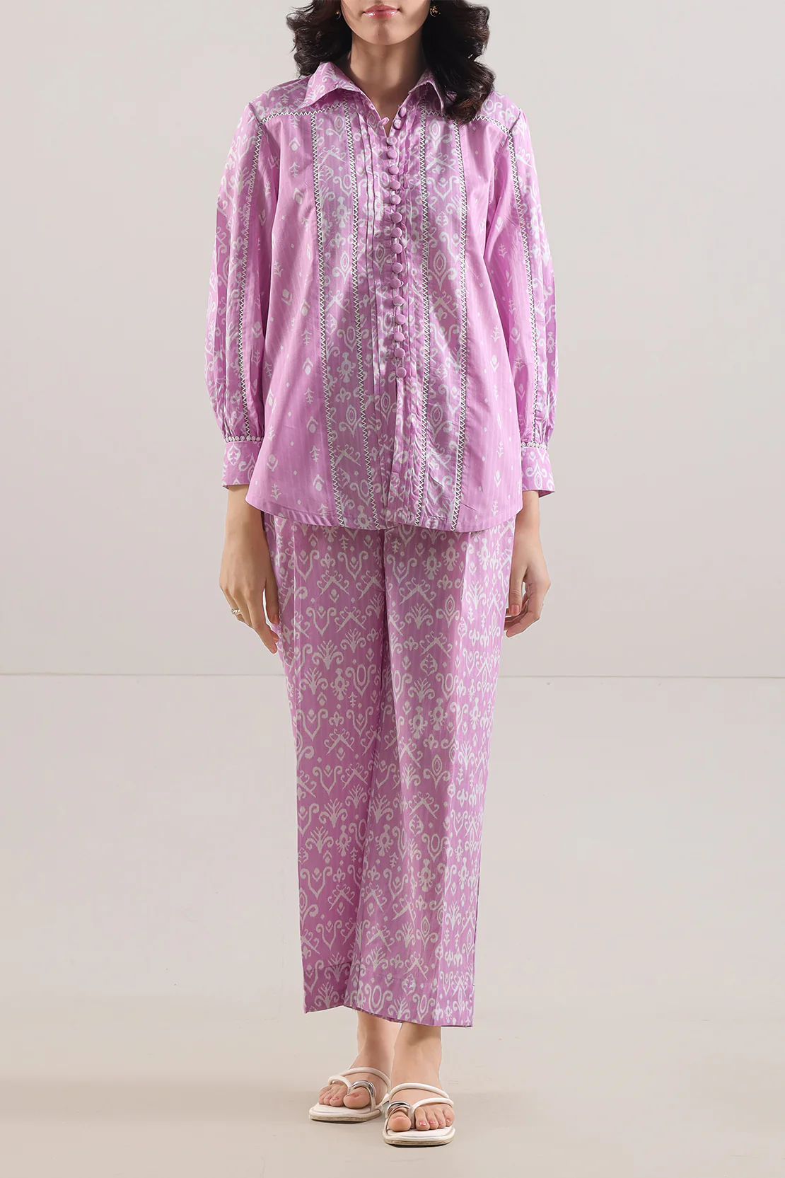 Printed Strip Lawn Stitched 2 Piece (Shirt/Trouser)