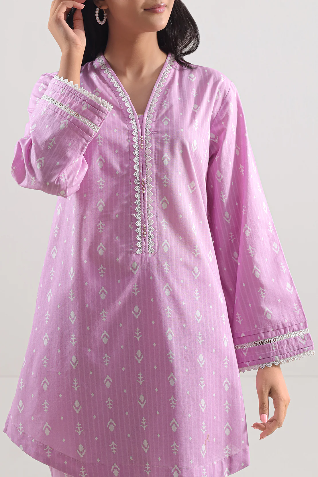 Printed Strip Lawn Stitched 2 Piece (Shirt/Trouser) - Image 3