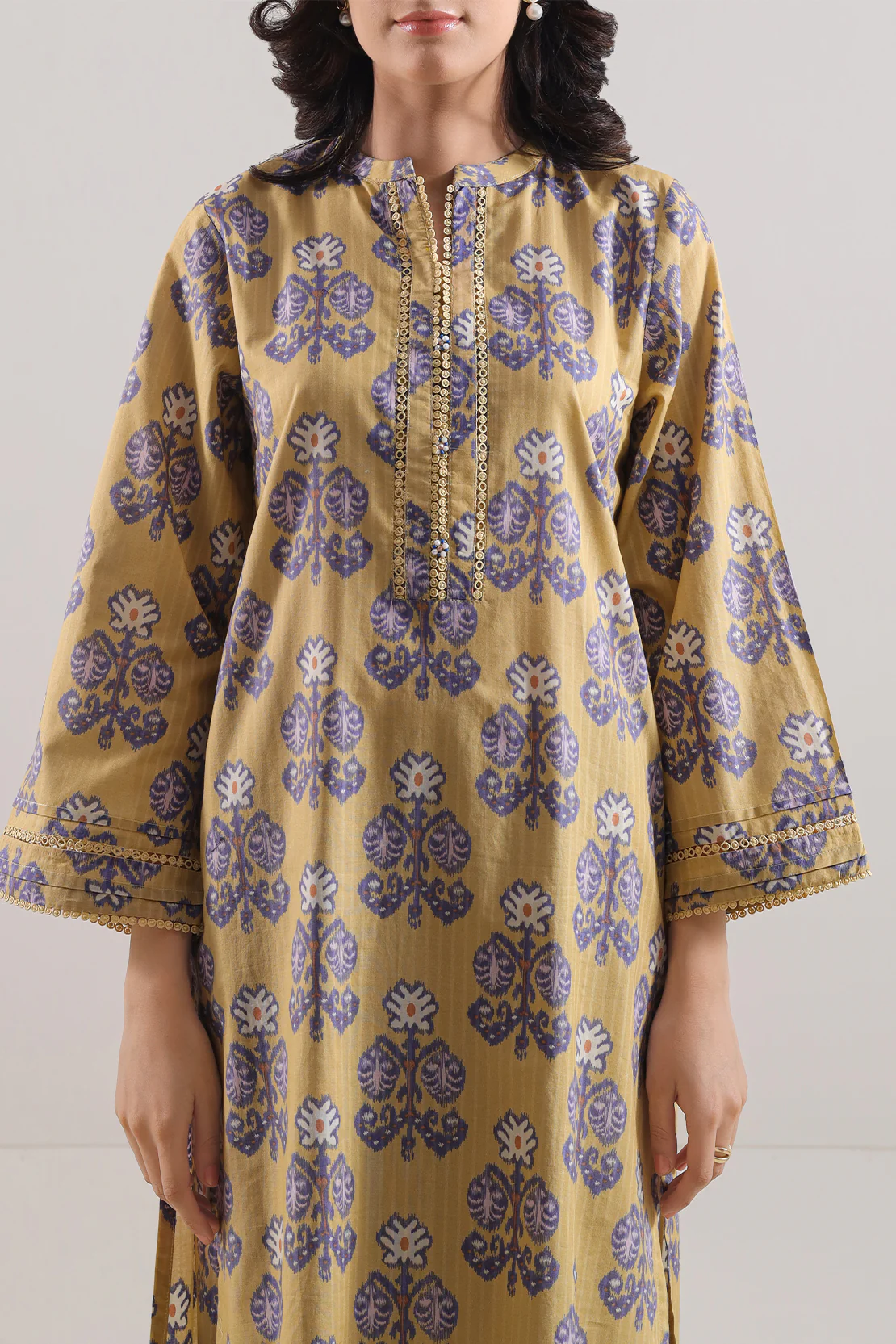 Printed Strip Lawn Stitched 2 Piece (Shirt/Trouser) - Image 2