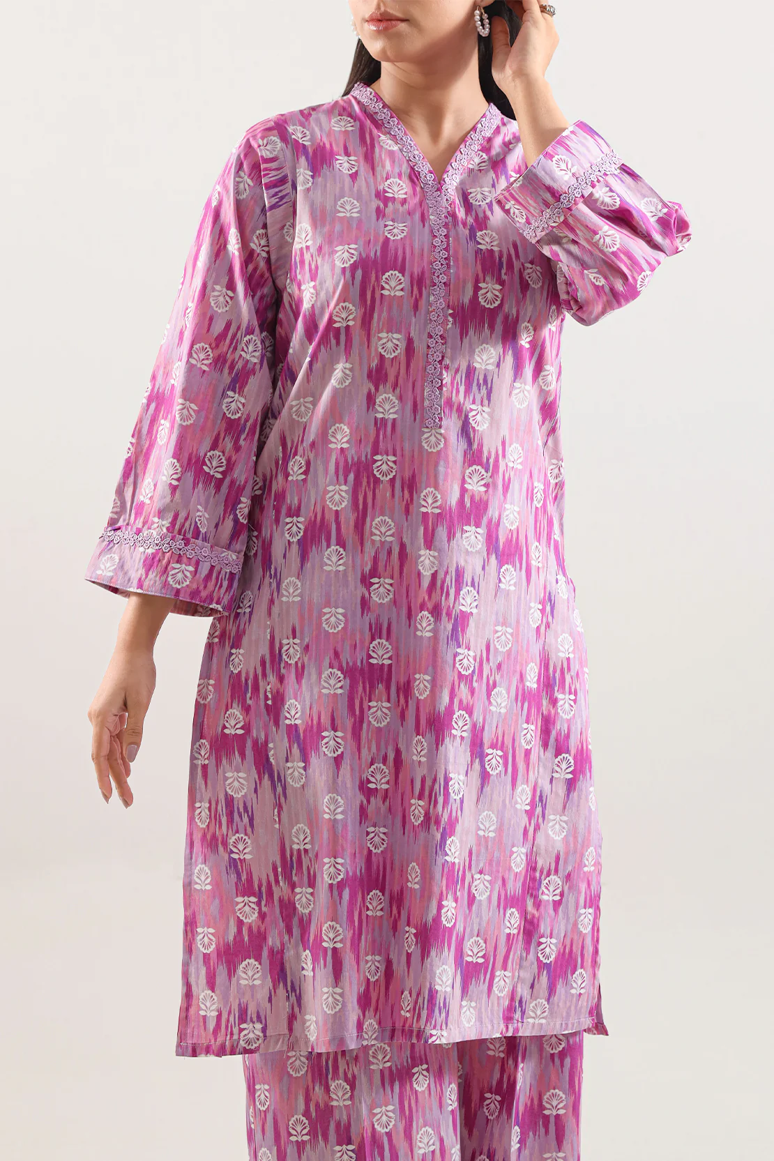 Printed Strip Lawn Stitched 2 Piece (Shirt/Trouser) - Image 3