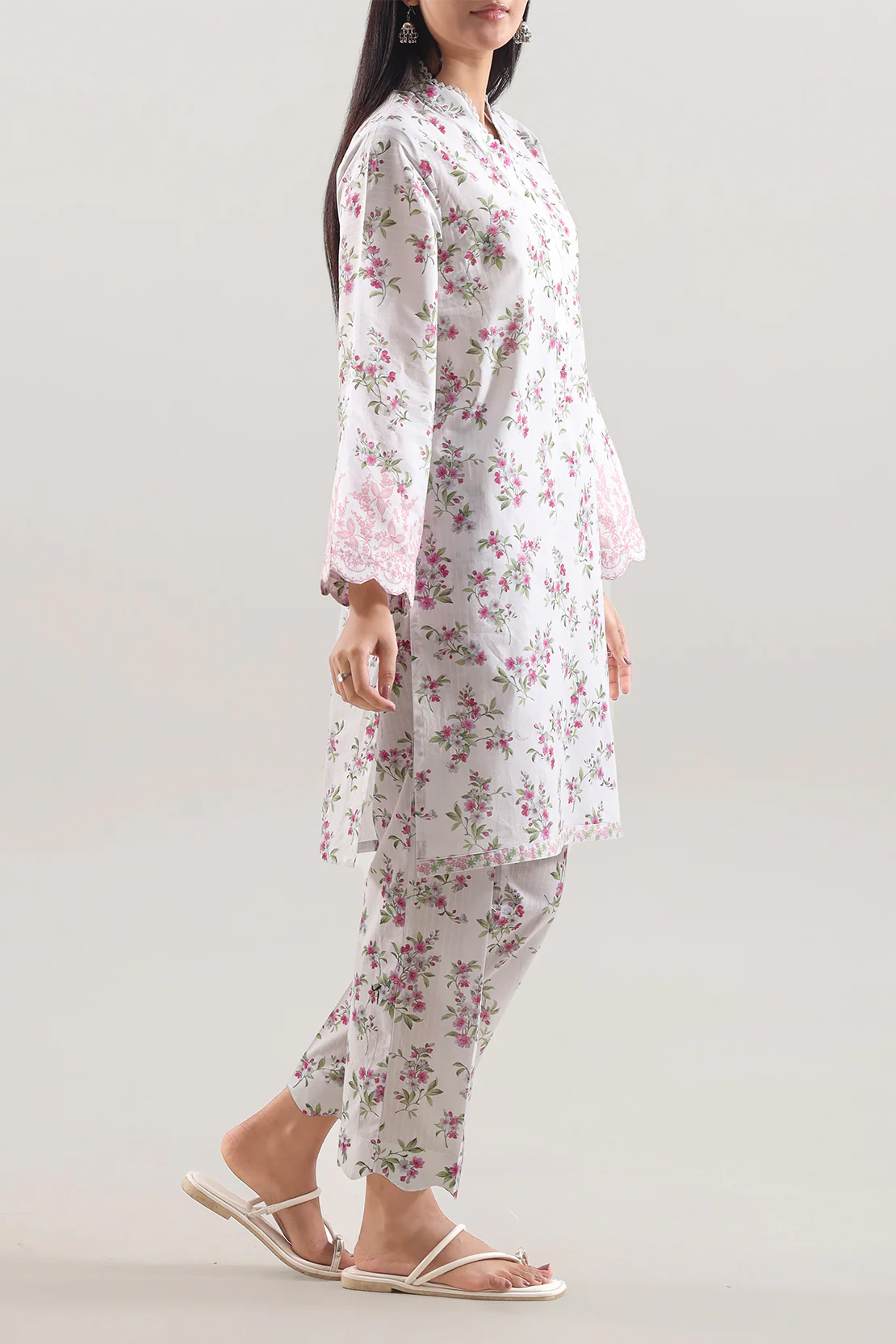 Printed Strip Lawn Stitched 2 Piece (Shirt/Trouser) - Image 2