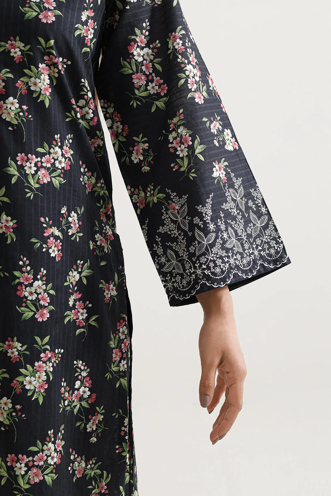 Printed Strip Lawn Stitched 2 Piece (Shirt/Trouser) - Image 4