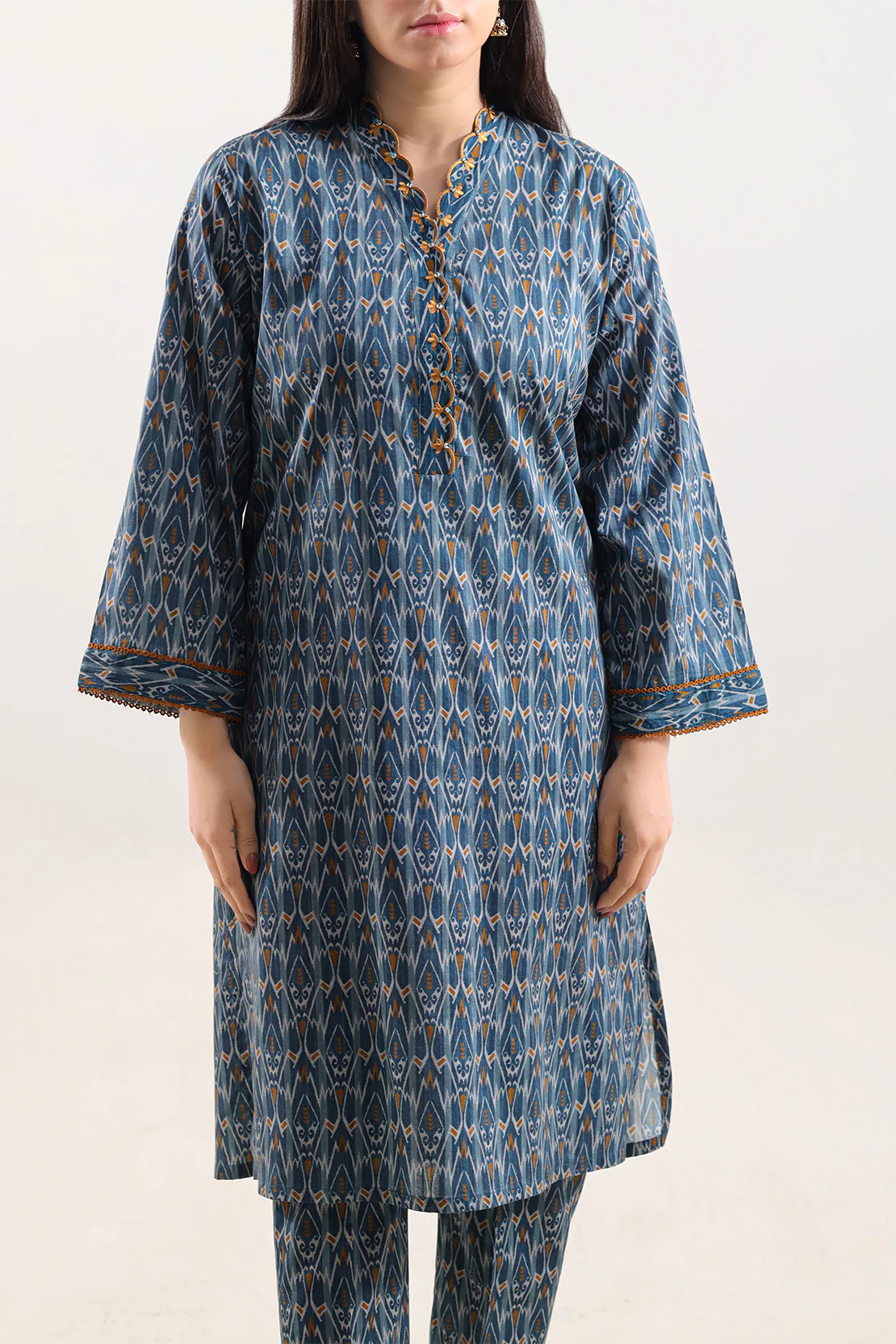 Printed Strip Lawn Stitched 2 Piece (Shirt/Trouser) - Image 2
