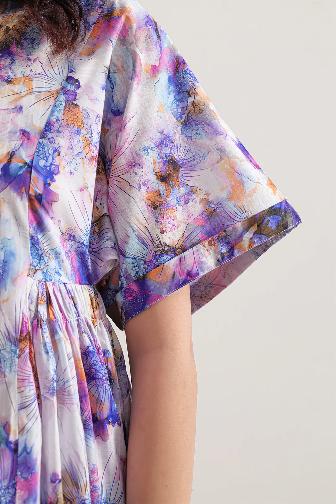 Printed Strip Lawn Stitched Dress - Image 5