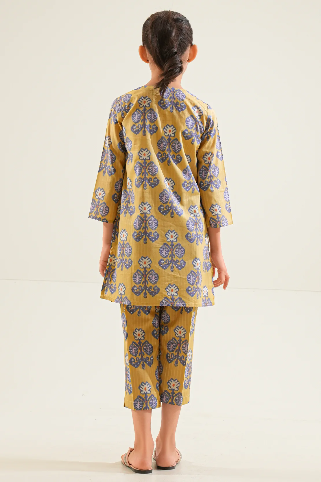 Printed Strip Lawn Stitched Shirt For Kids - Image 3