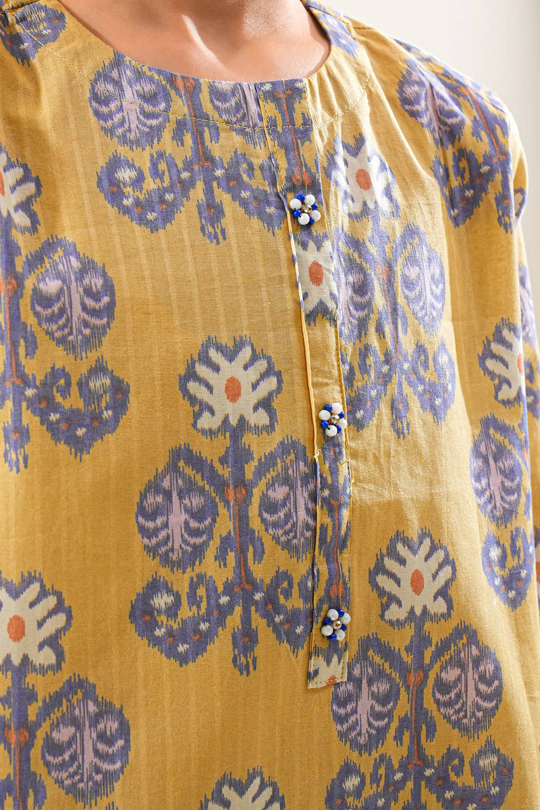 Printed Strip Lawn Stitched Shirt For Kids - Image 4