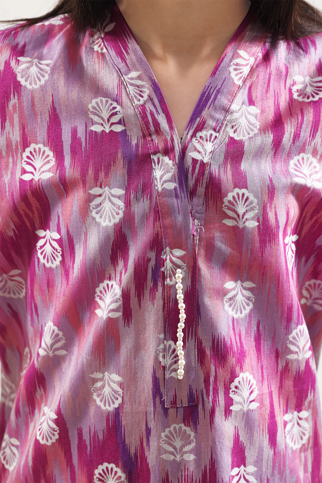 Printed Strip Lawn Stitched Shirt For Kids - Image 4
