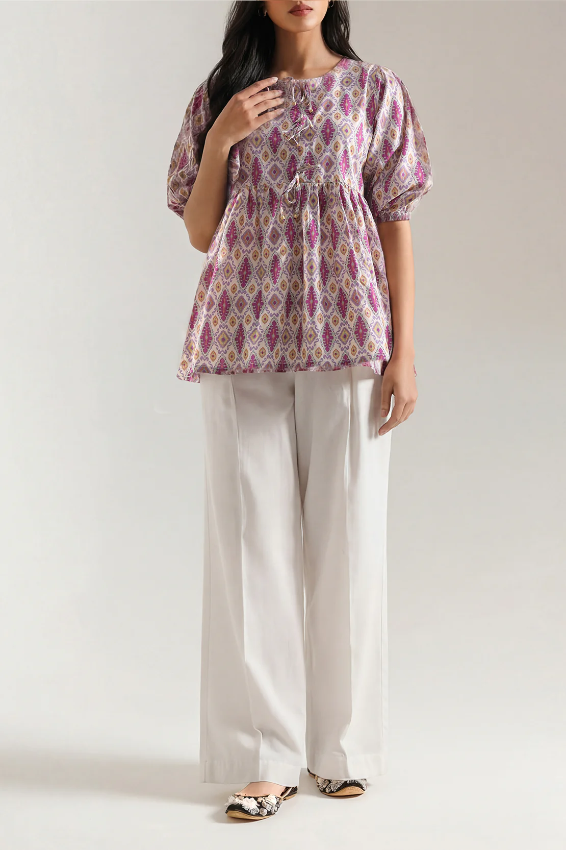 Printed Strip Lawn Stitched Shirt