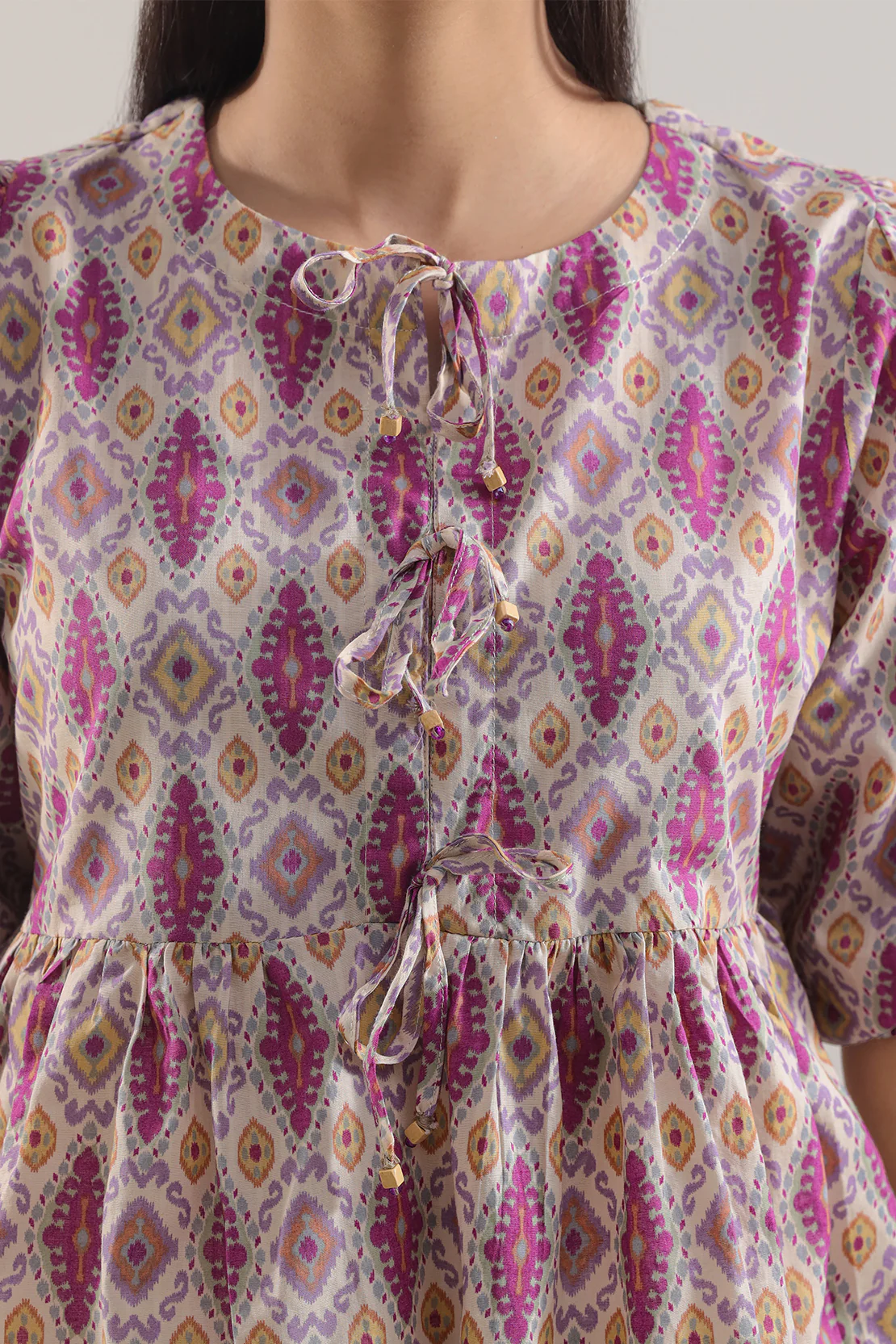 Printed Strip Lawn Stitched Shirt - Image 4