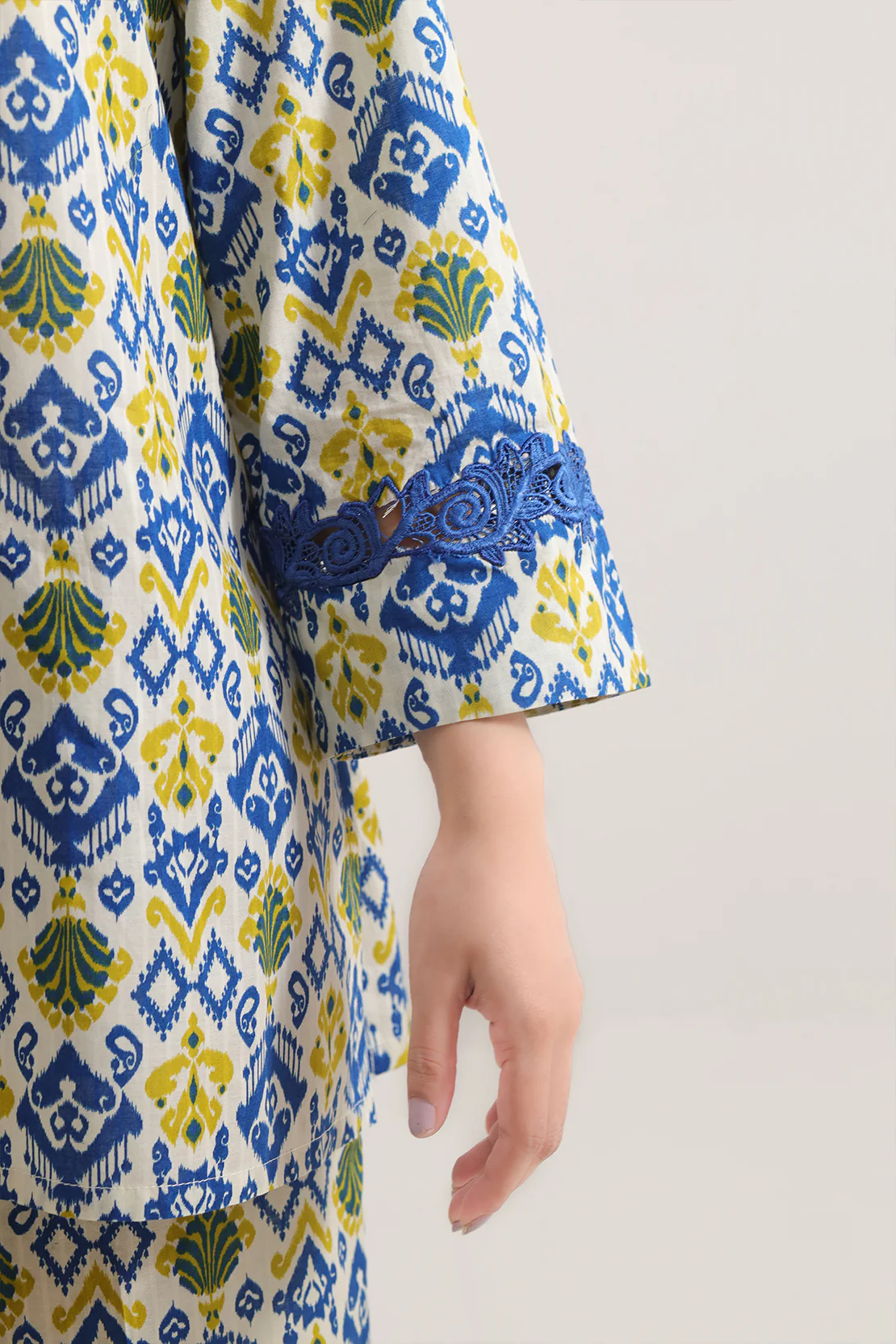 Printed Strip Lawn Stitched Shirt - Image 4