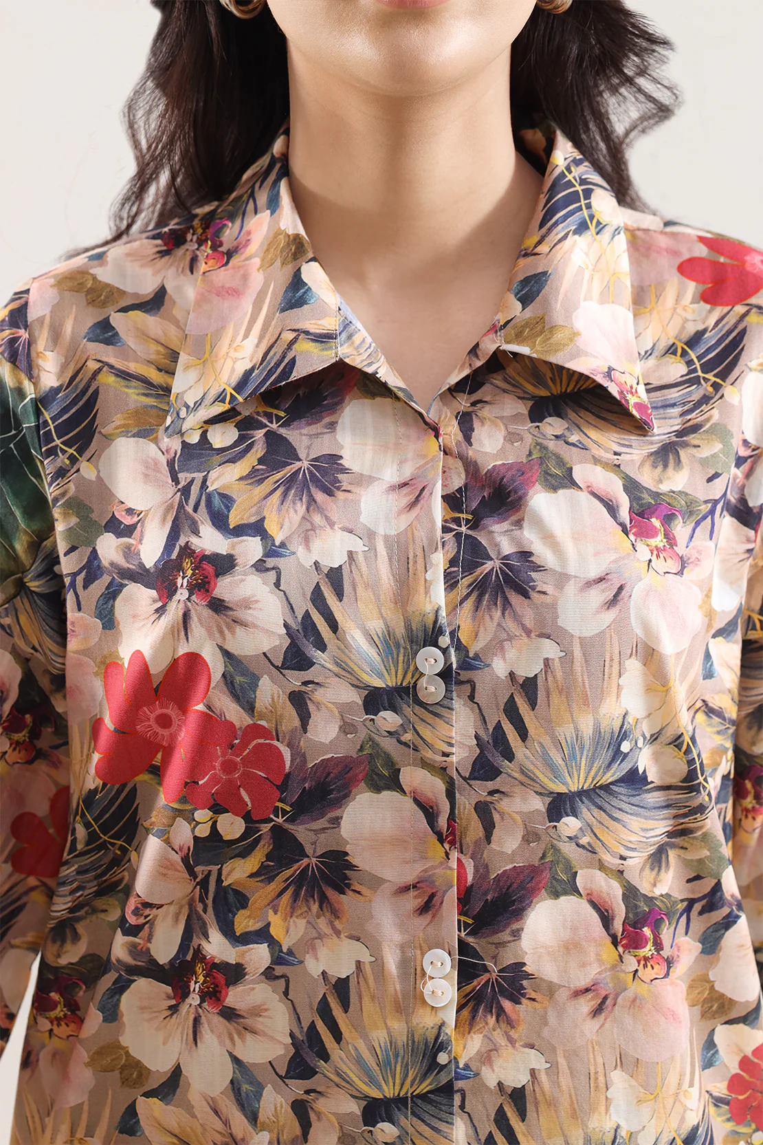 Printed Strip Lawn Stitched Shirt - Image 4