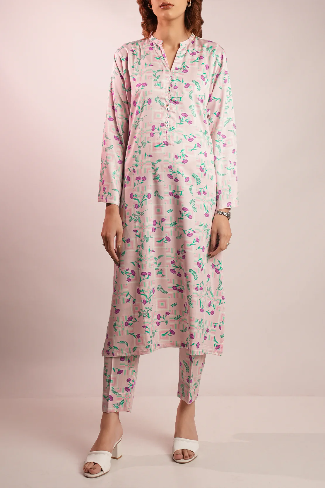 Printed Soft Flow Stitched 2 Piece (Shirt/Trouser)