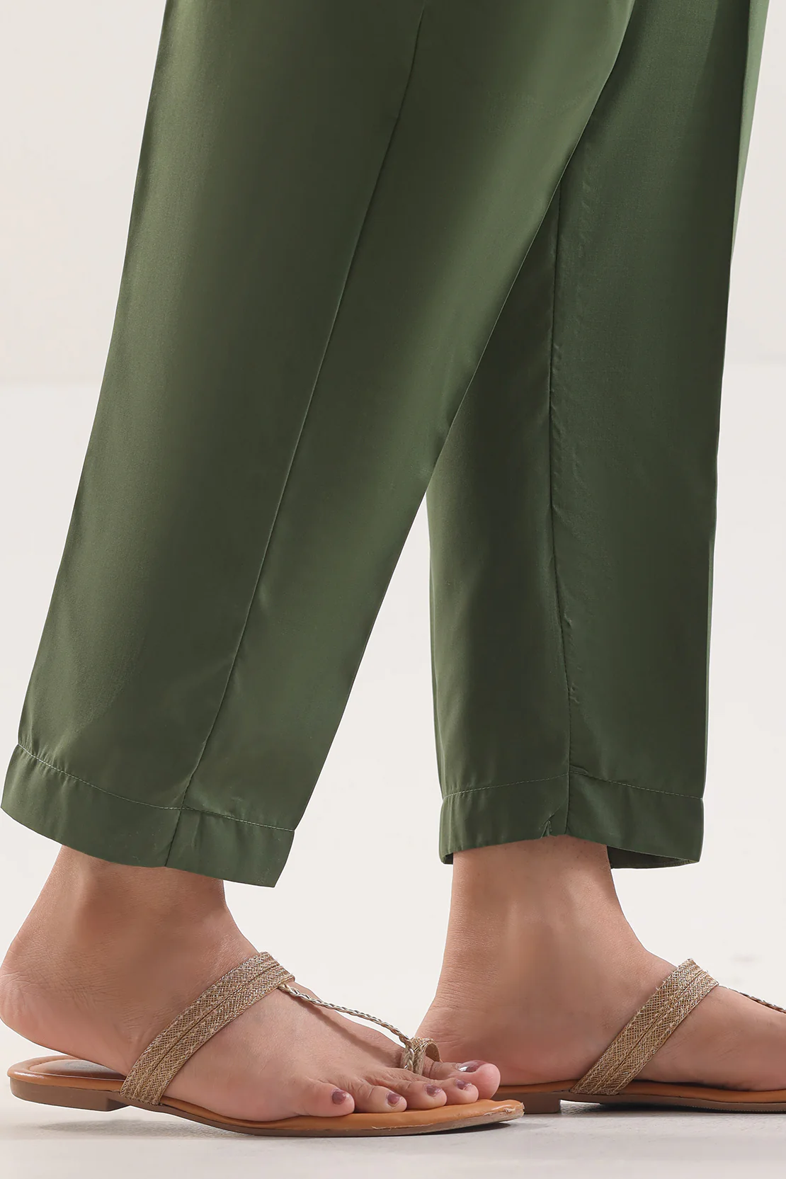 Printed  Easy Care Fabric Pants - Image 2