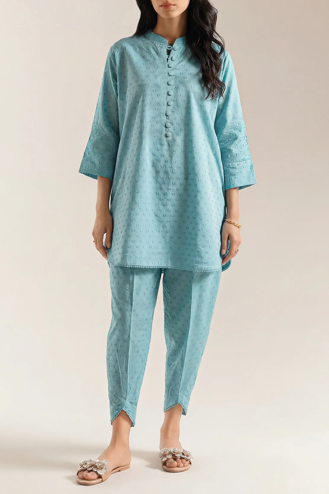 Reverse Jacquard Stitched 2 Piece (Shirt/Trouser)