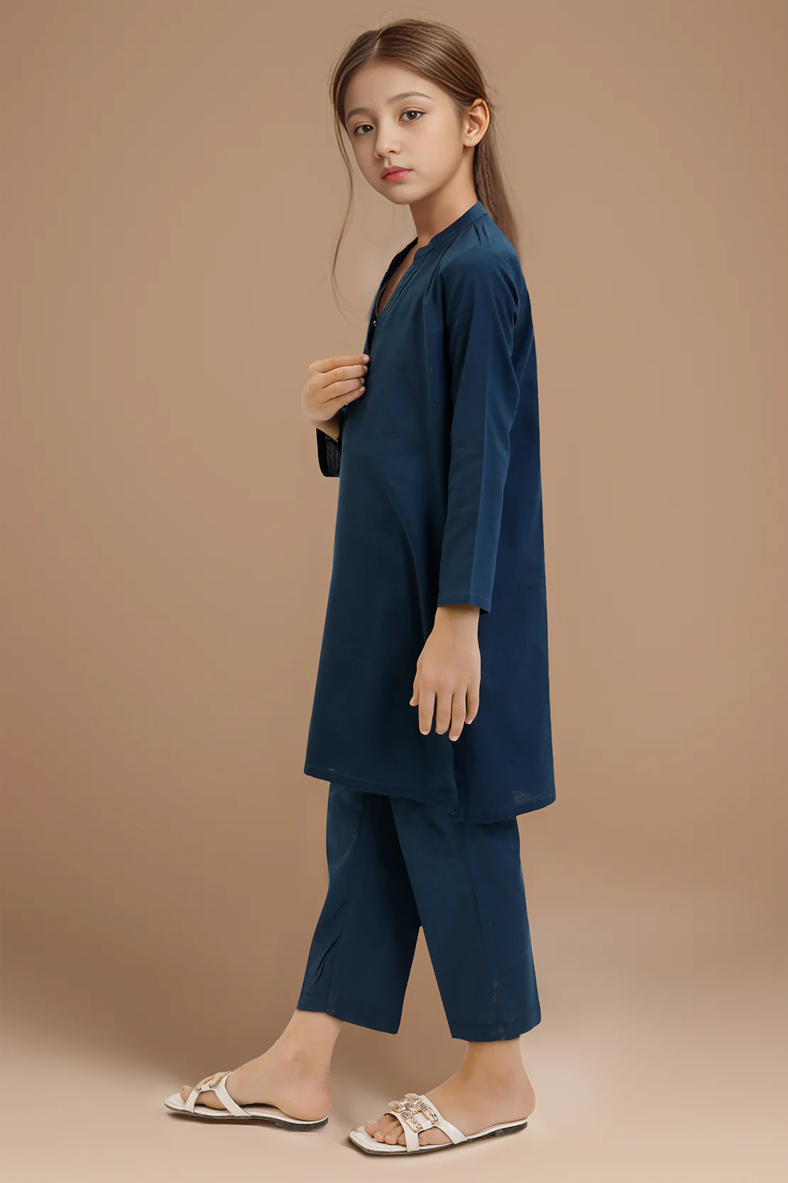 SAYA's Printed Cotton Jacquard Embroidered Stitched For Mom And Daughter - Image 6
