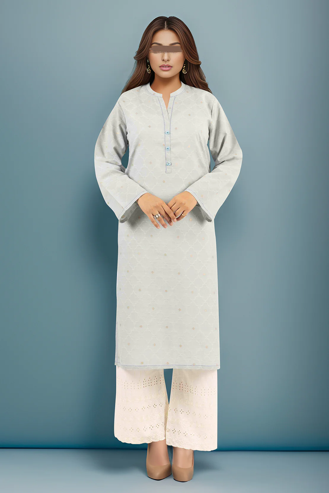 Saya'S Printed Cotton Jacquard Stitched For Mom And Daughter - Image 5