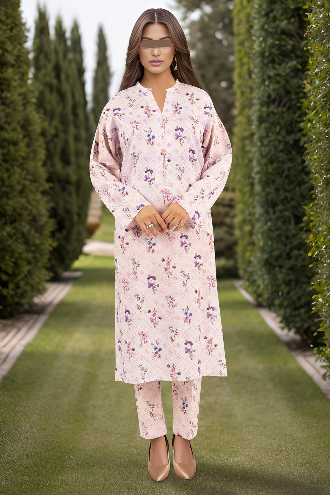 Saya'S Printed Khaddar/Linen Stitched Mom And Daughter - Image 3