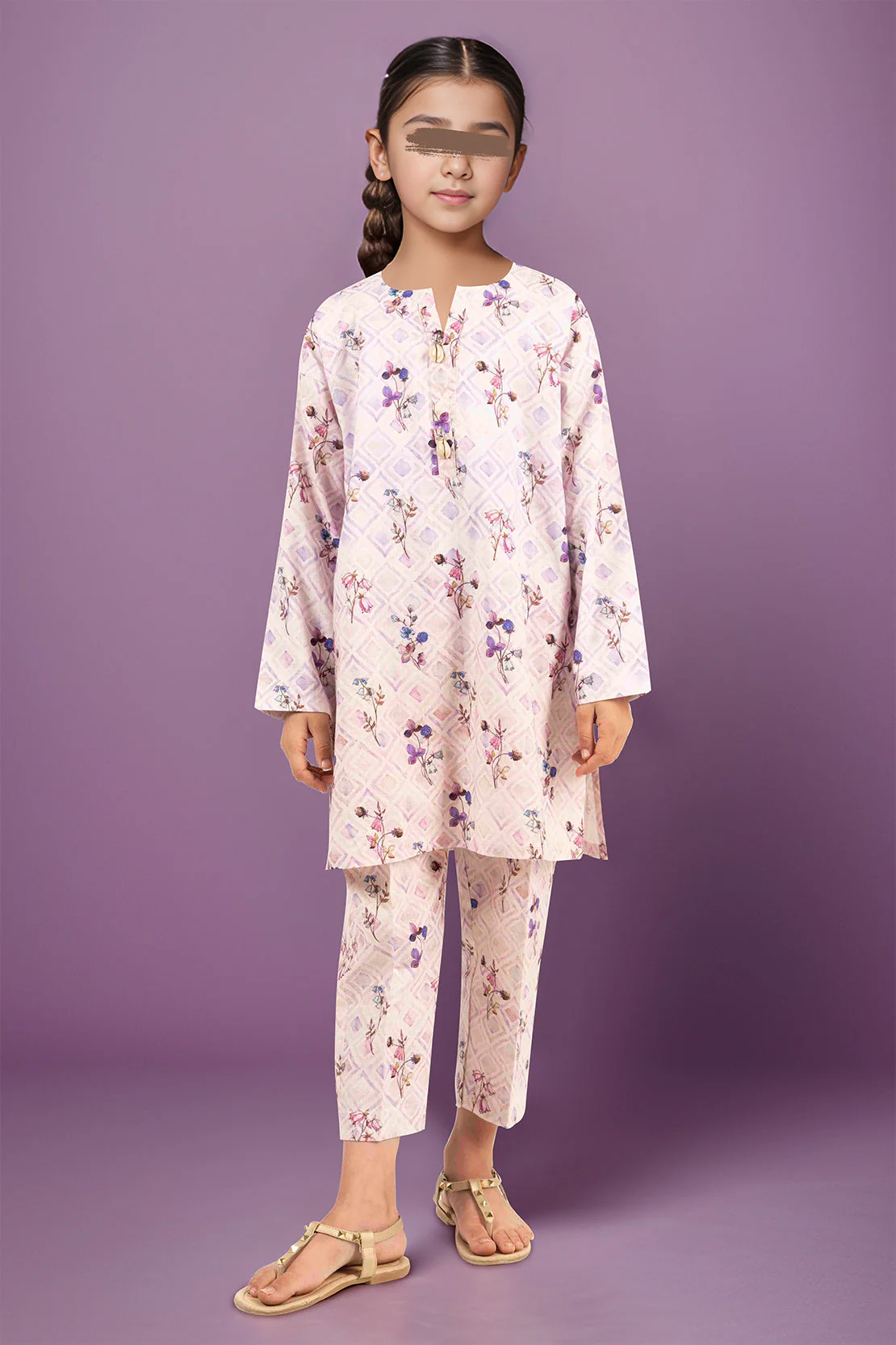 Saya'S Printed Khaddar/Linen Stitched Mom And Daughter - Image 4