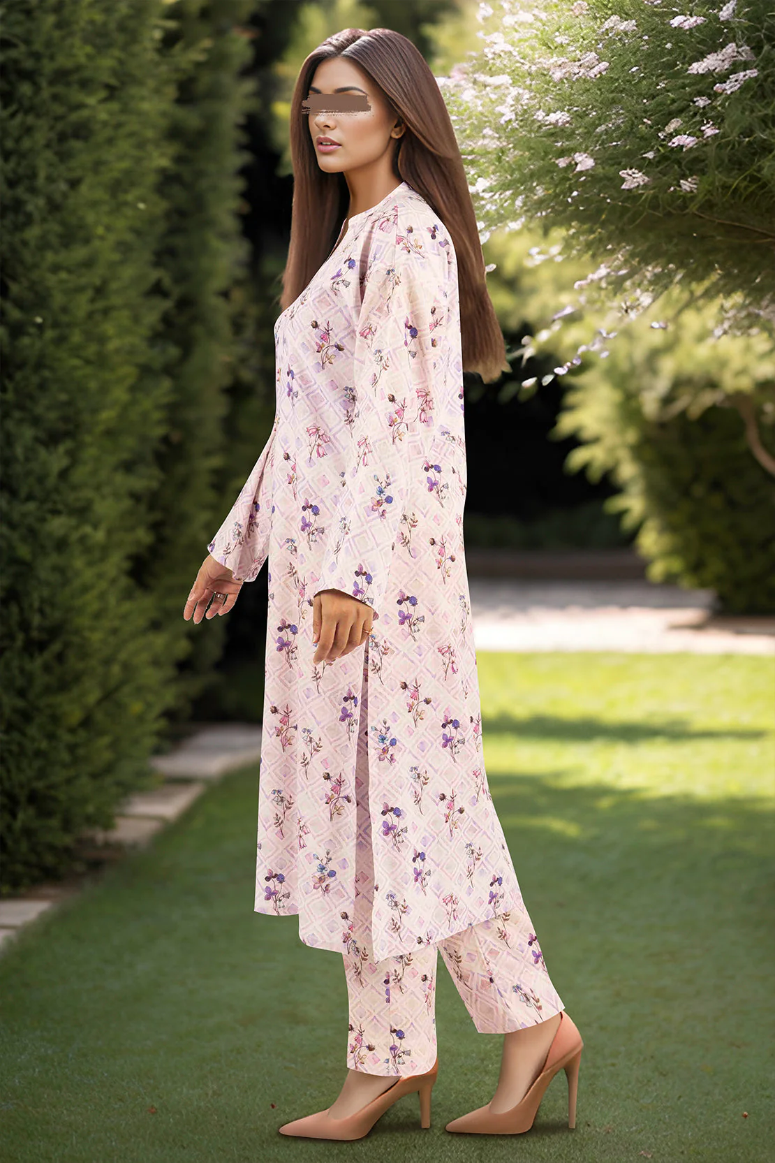 Saya'S Printed Khaddar/Linen Stitched Mom And Daughter - Image 5