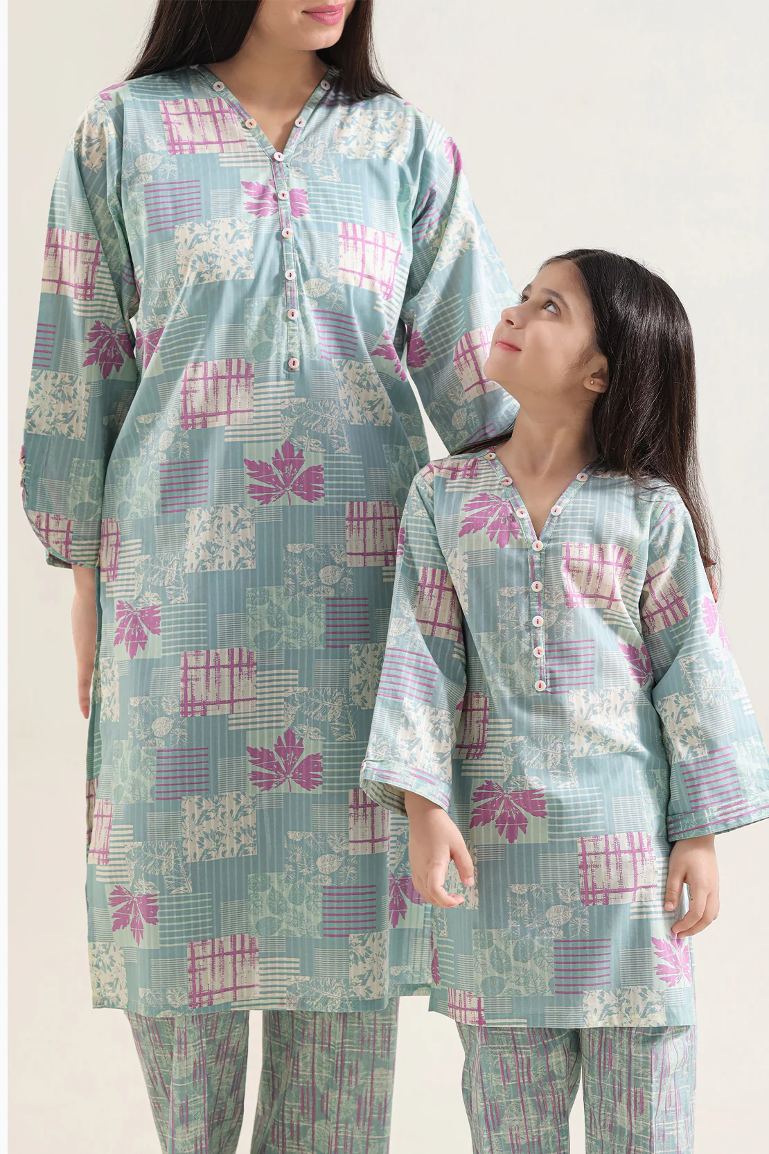 SAYA's Printed Lawn Stitched For Mom And Daughter - Image 3