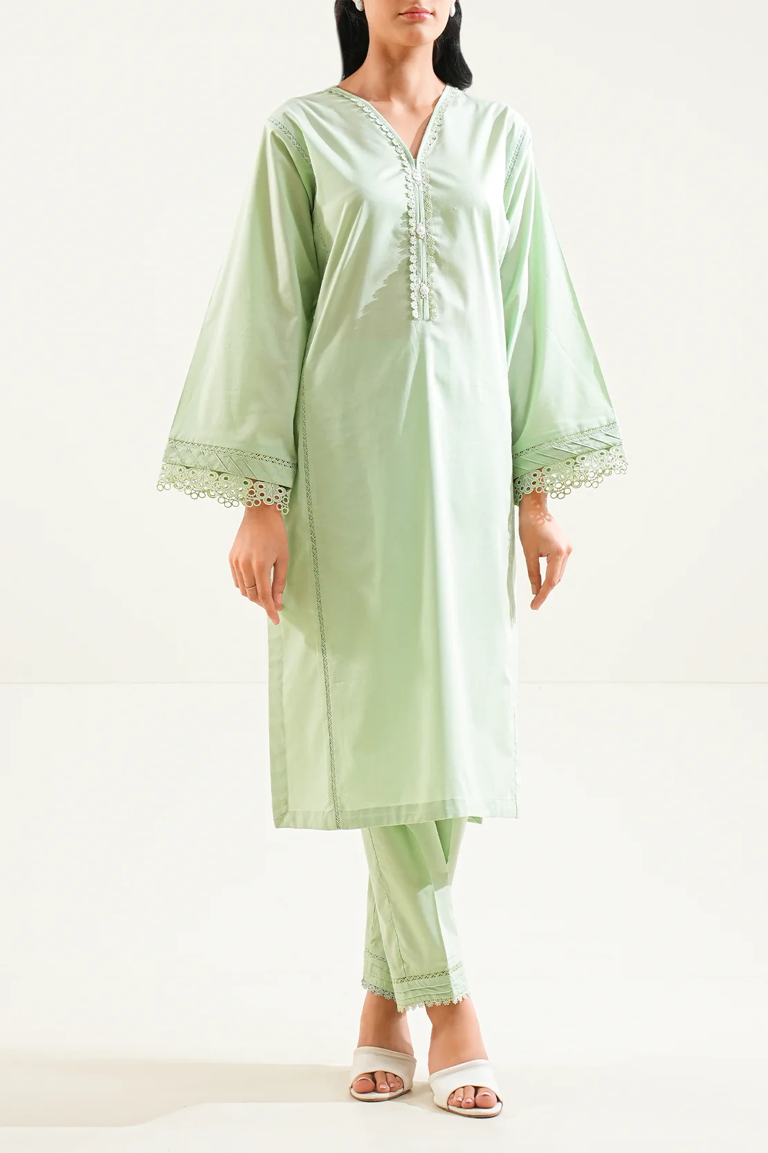 Solid Cambric Stitched 2 Piece (Shirt/Trouser)