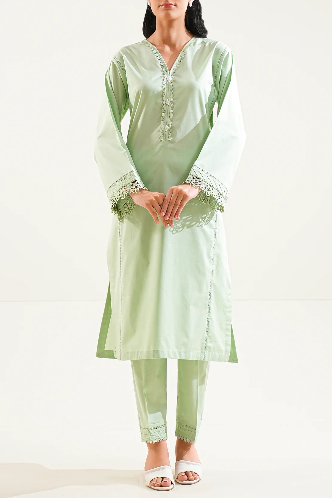 Solid Cambric Stitched 2 Piece (Shirt/Trouser) - Image 2