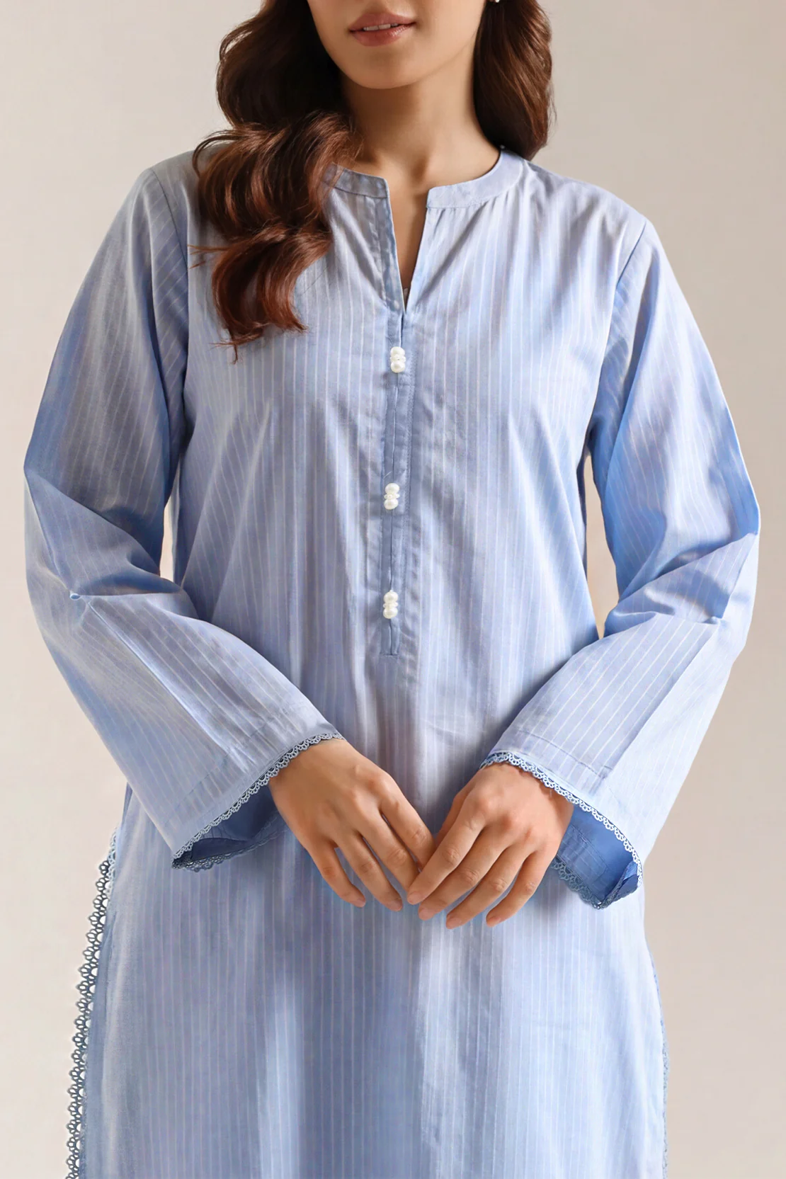 Solid Cambric Stitched 2 Piece (Shirt/Trouser) - Image 3