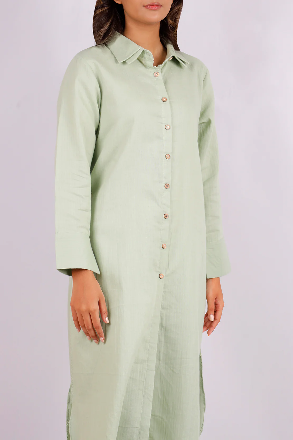 Solid Cotton Stitched 2 Piece (Shirt/Trouser) - Image 2
