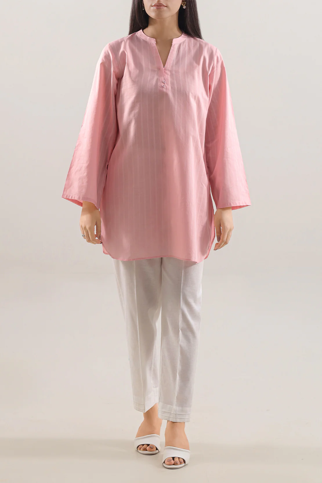 Solid Cotton Stitched Shirt