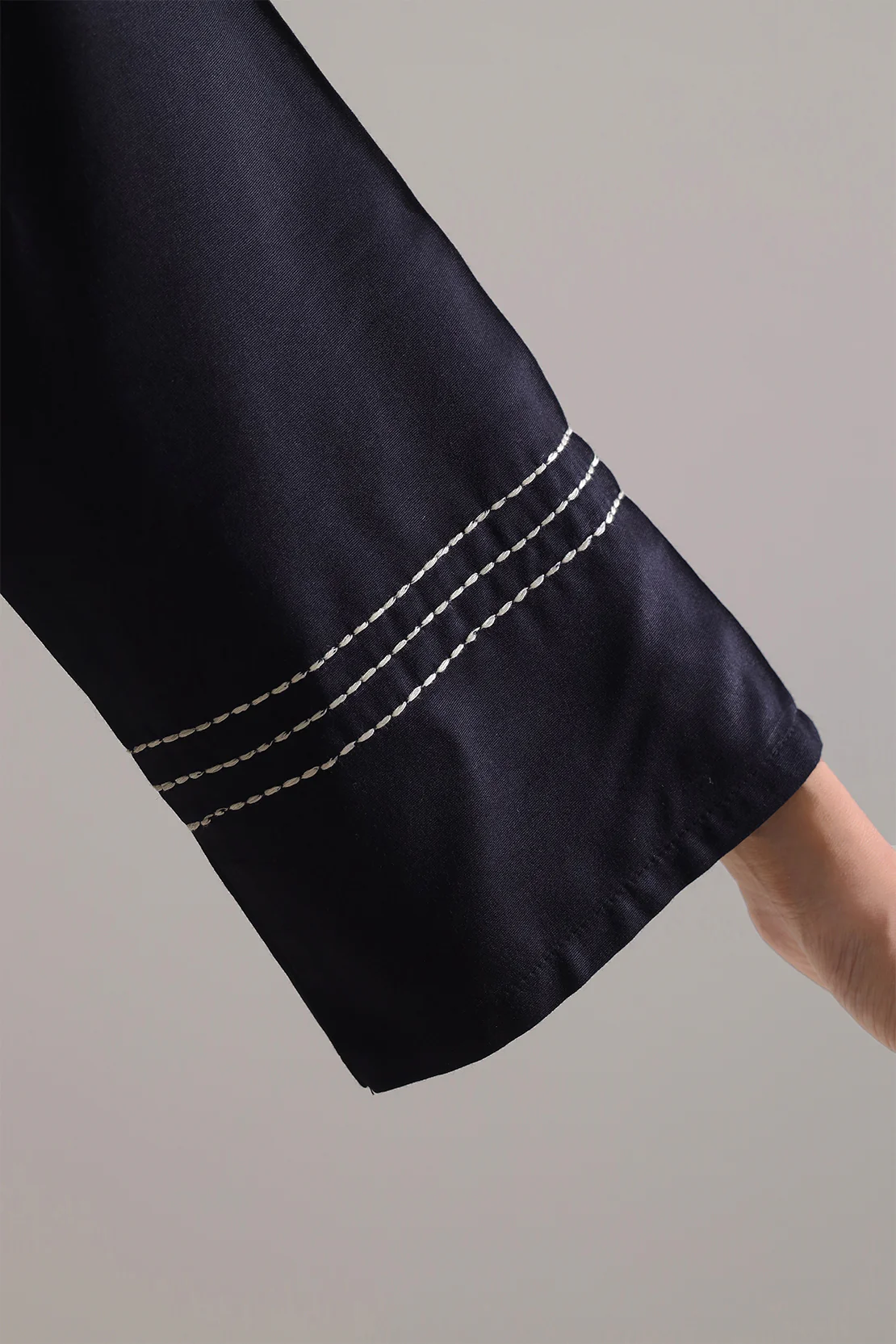 Solid Embroidered Acrylic Stitched 2 Piece (Shirt/Trouser) - Image 5