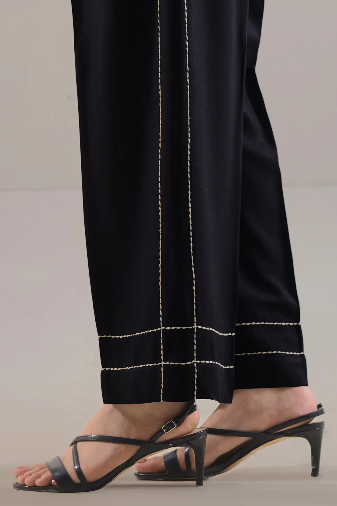 Solid Embroidered Acrylic Stitched 2 Piece (Shirt/Trouser) - Image 6