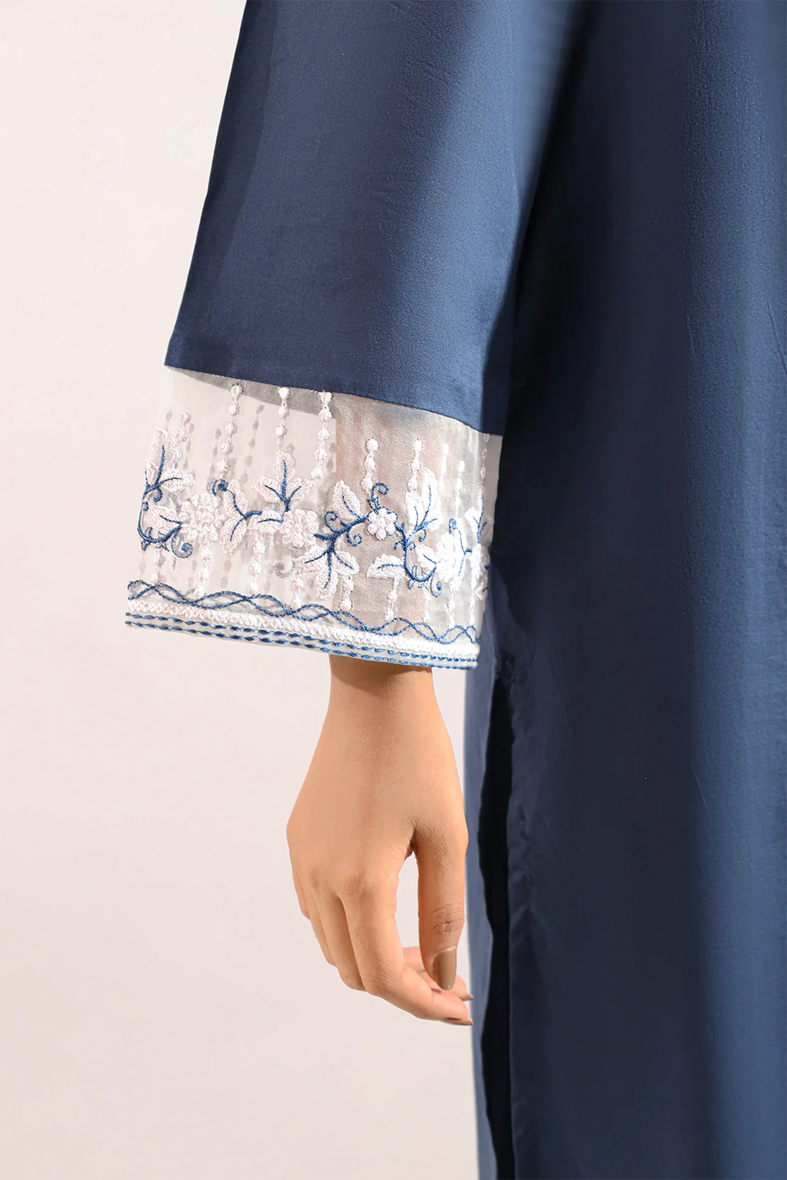 Solid Embroidered Cambric Stitched 2 Piece (Shirt/Trouser) - Image 6