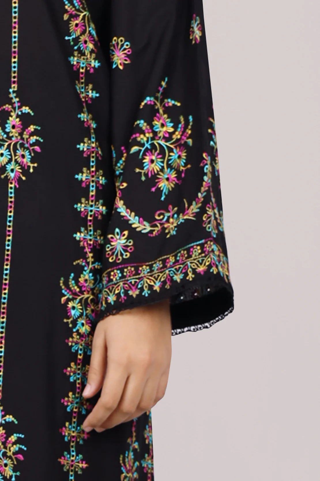 Solid Embroidered Cotton Stitched 2 Piece (Shirt/Trouser) - Image 3