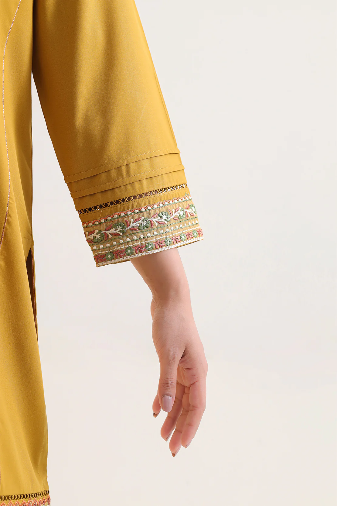Solid Embroidered Easy Care Fabric Stitched 2 Piece (Shirt/Trouser) - Image 4
