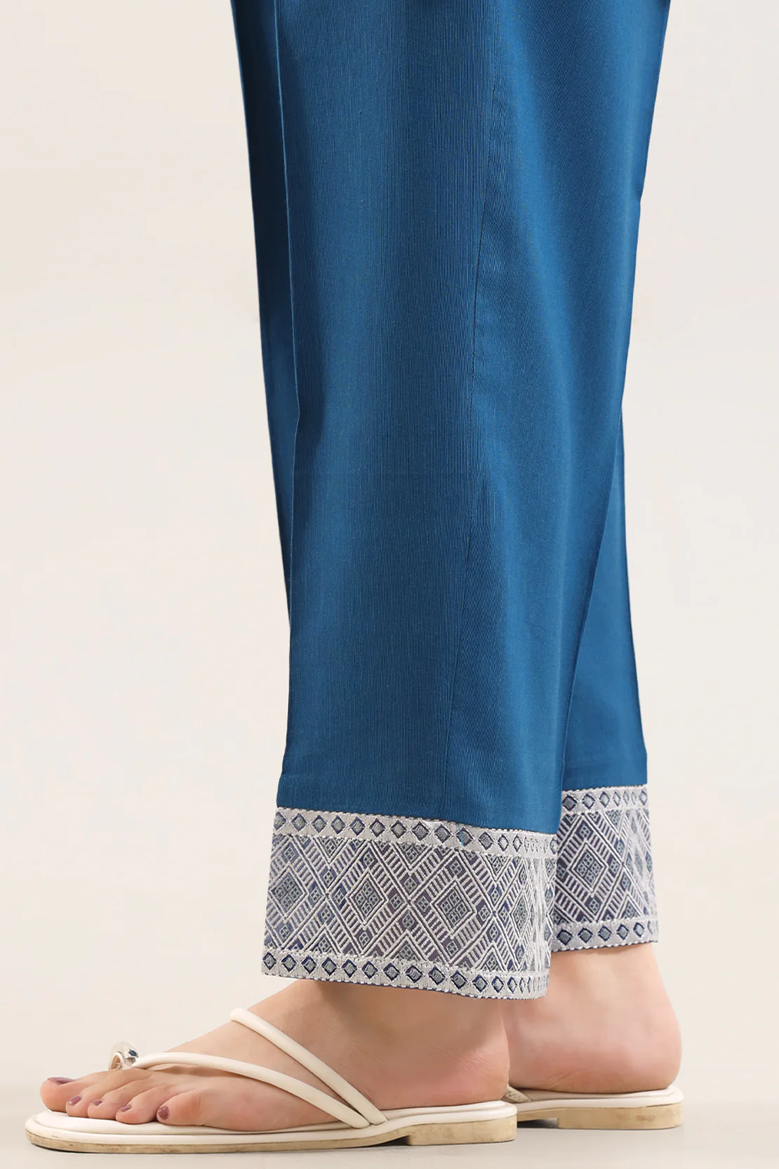 Solid Embroidered Khaddar Stitched 2 Piece (Shirt/Trouser) - Image 5