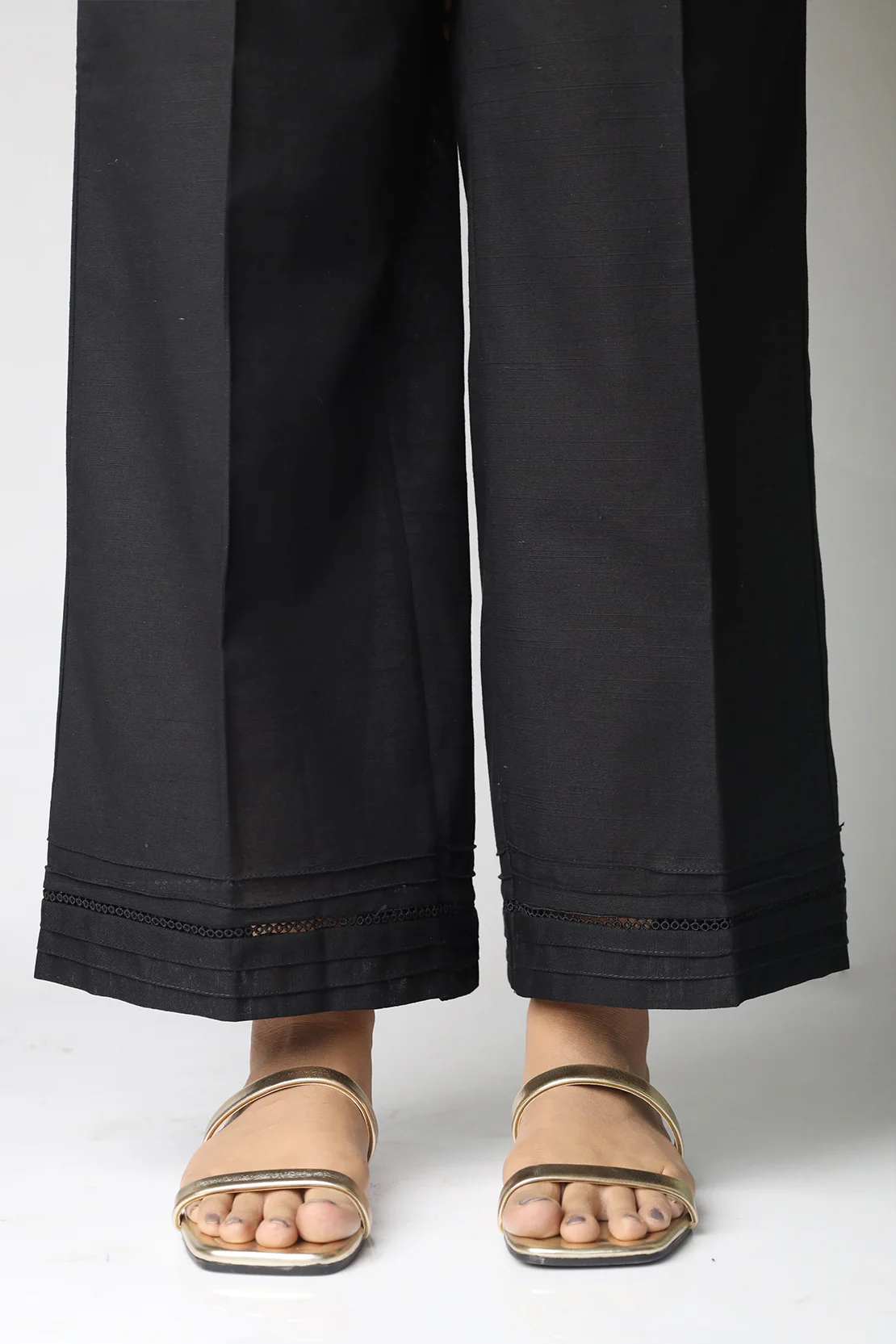 Solid Embroidered Khaddar Stitched Shirt  & Bottom - Image 5