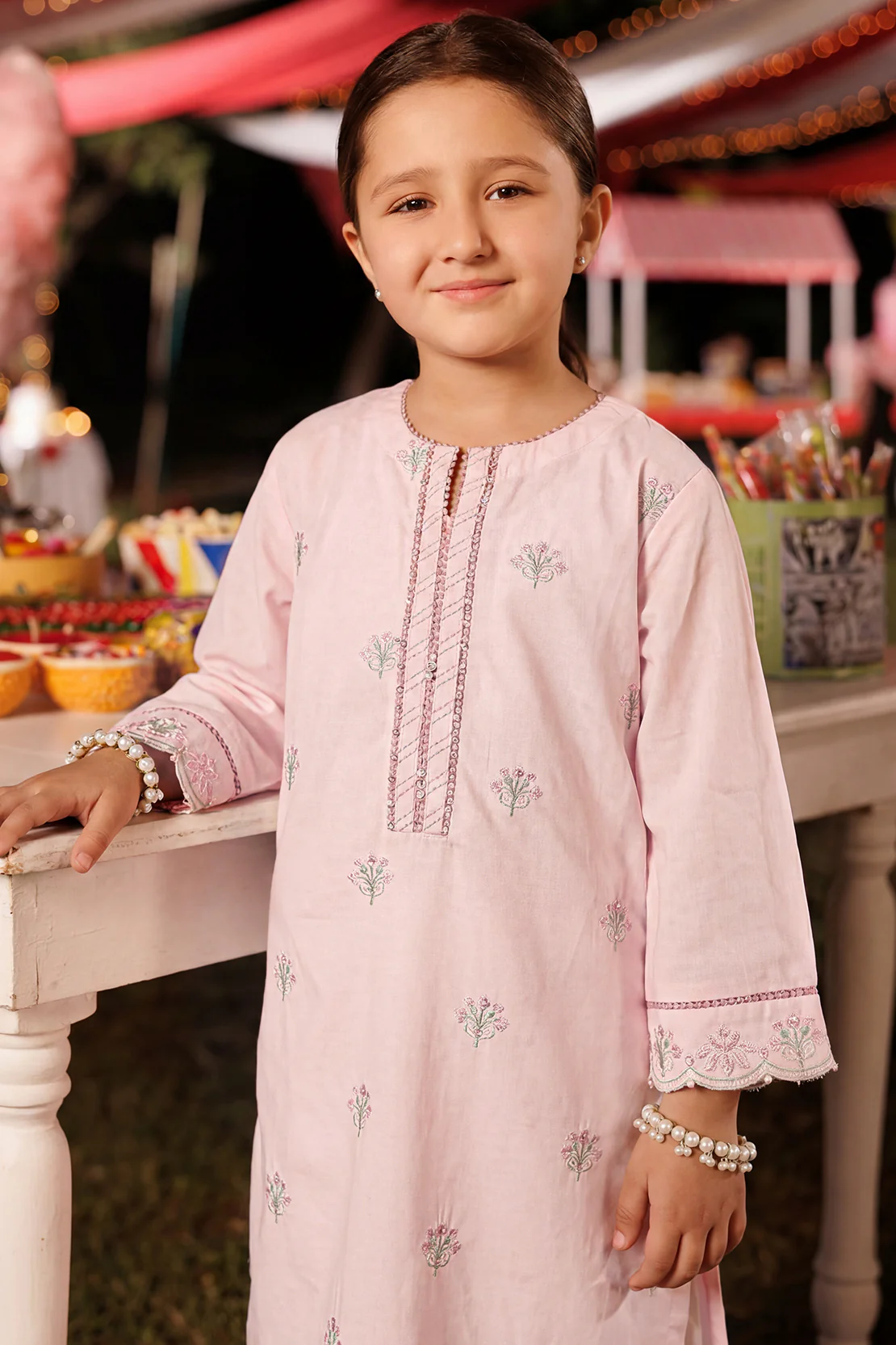 Solid Embroidered Lawn Stitched 2 Piece (Shirt/Trouser) For Kids - Image 4